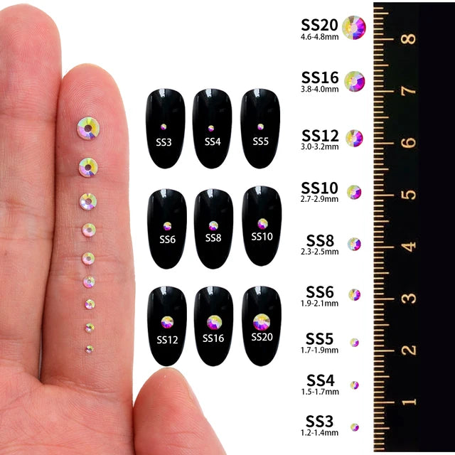 1440 Pcs Clear Glass Flat Back Rhinestone Non Hot Fix
SS3 SS4 SS5 SS6 SS8 SS10 SS12 SS16 SS20 Bling Nail Art
