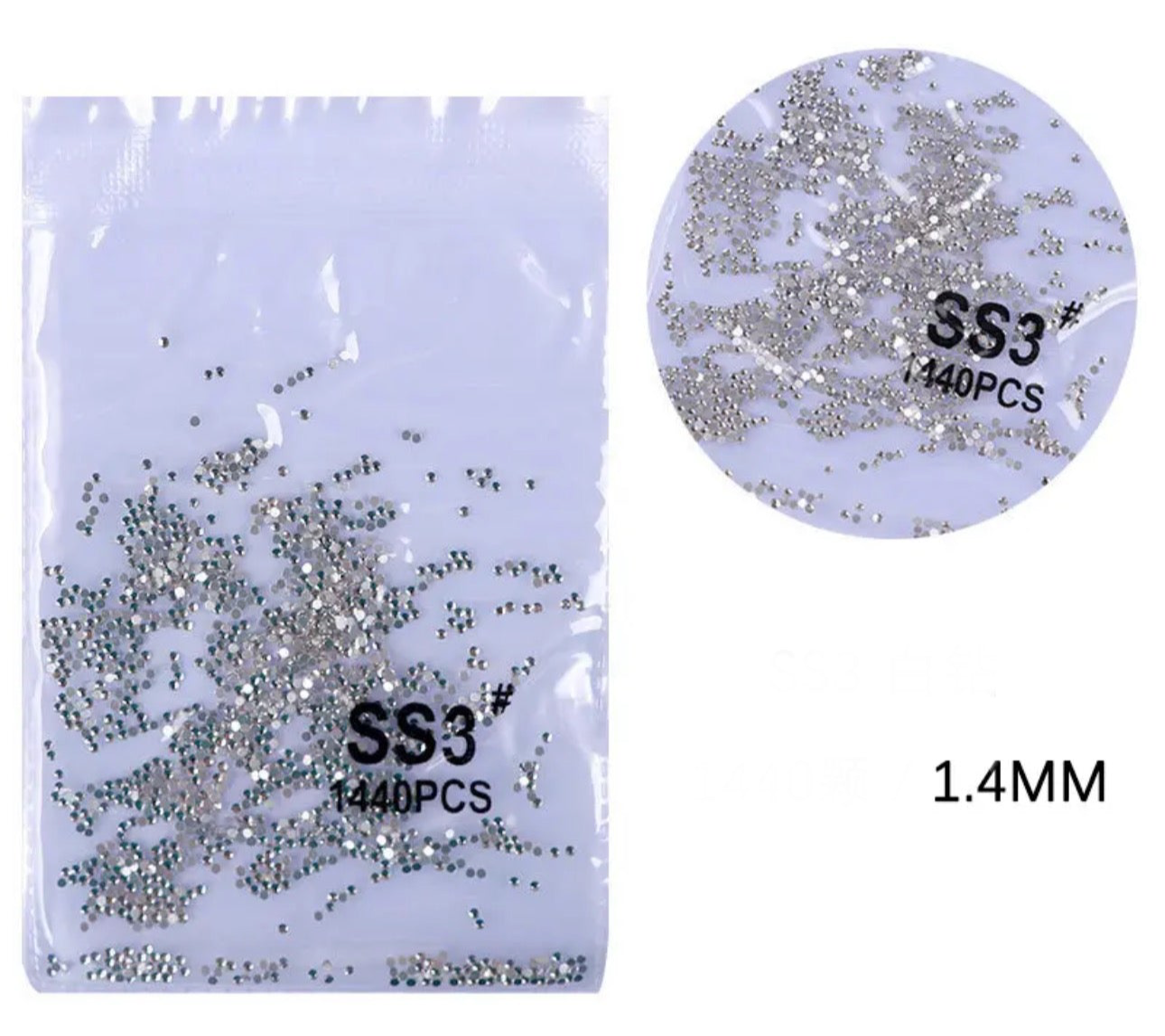 1440 Pcs Clear Glass Flat Back Rhinestone Non Hot Fix
SS3 SS4 SS5 SS6 SS8 SS10 SS12 SS16 SS20 Bling Nail Art