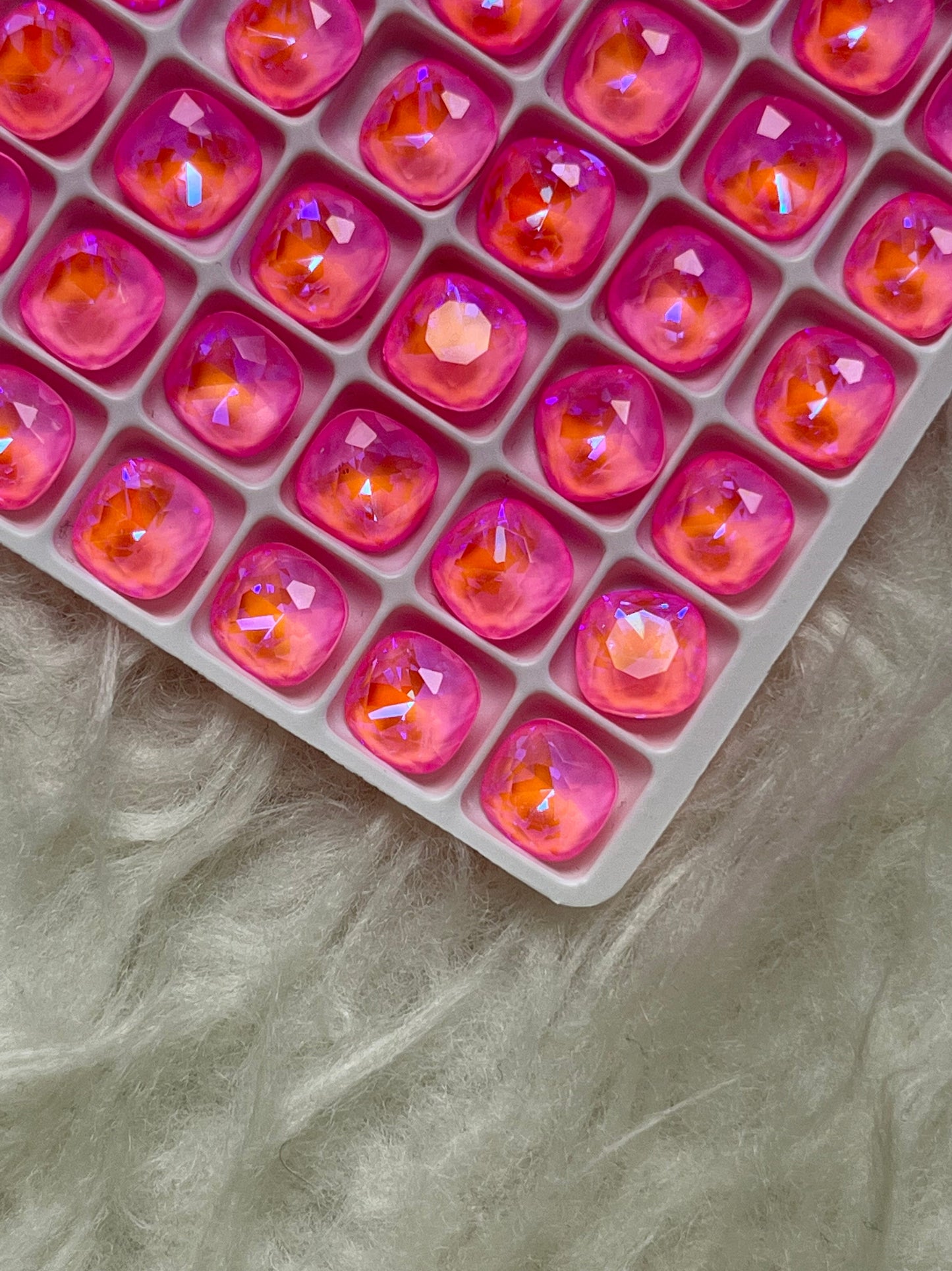 Pink Orange Mocha Cushion Square