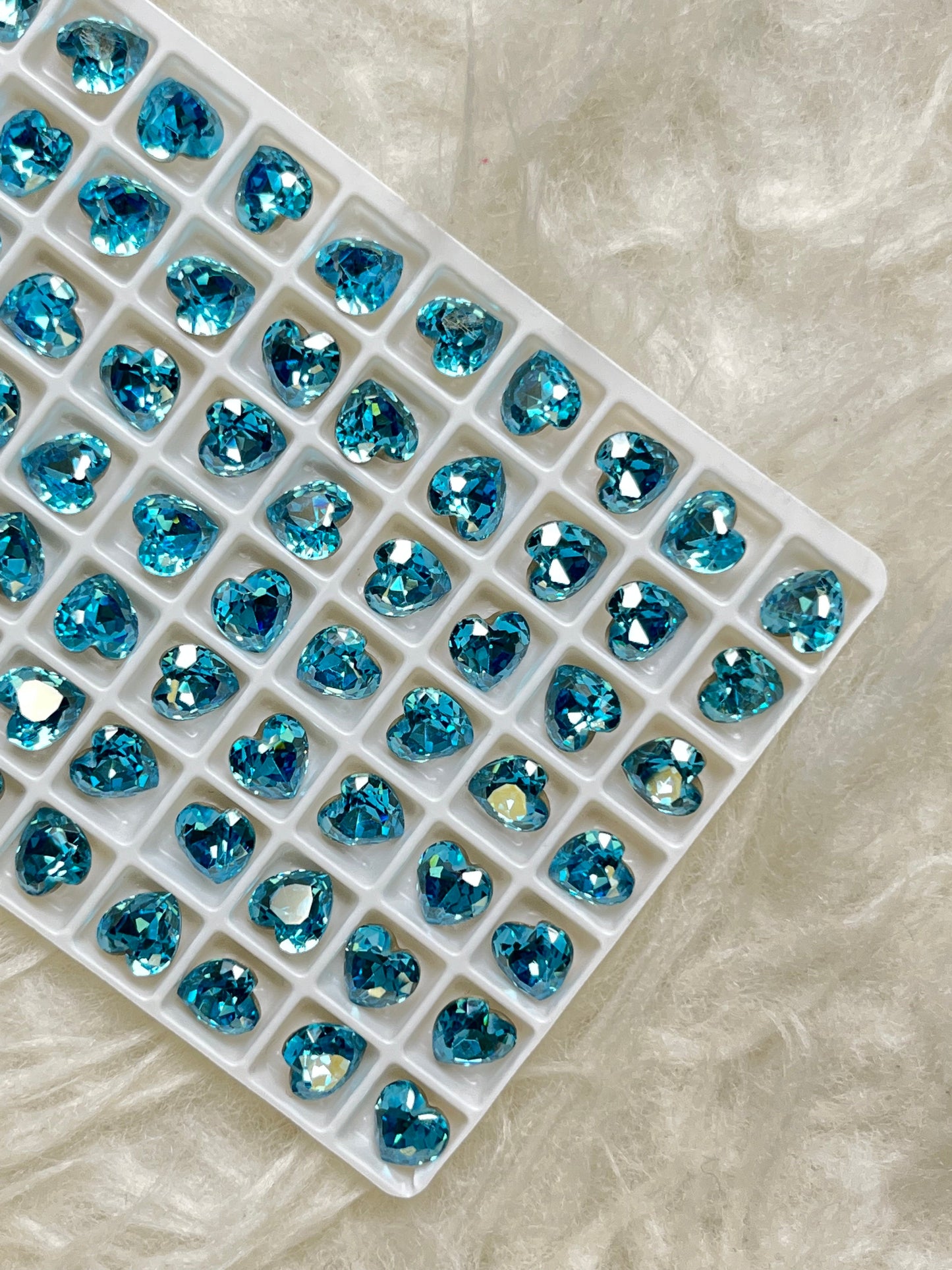 Blue Heart Rhinestones 8*8mm