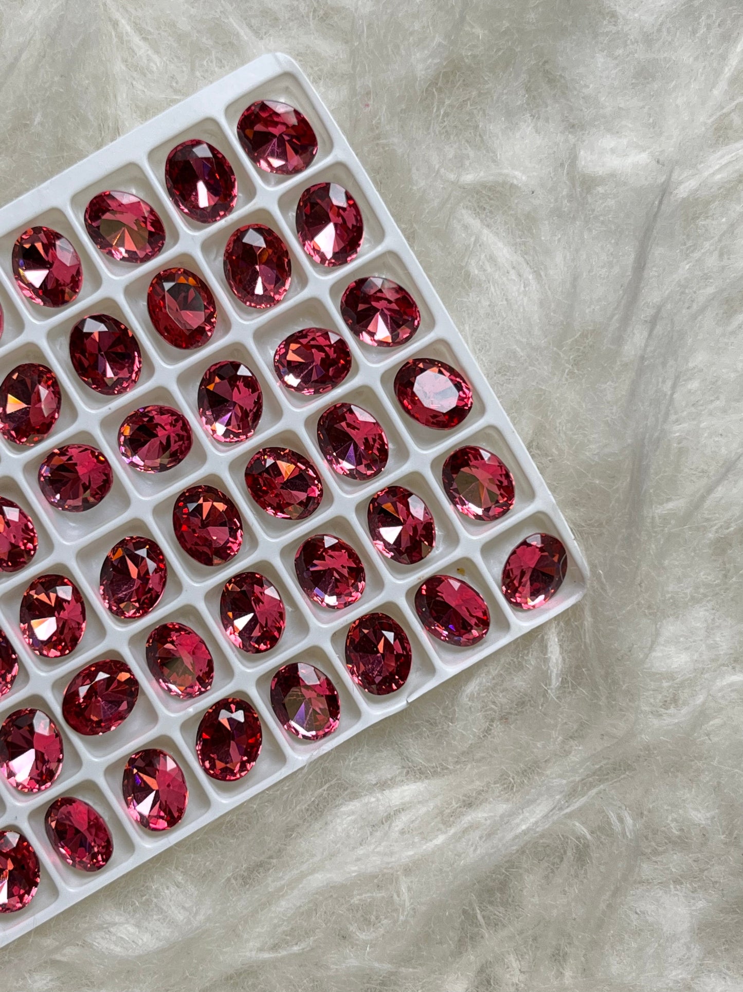 Pink Oval Rhinestone 10*8mm