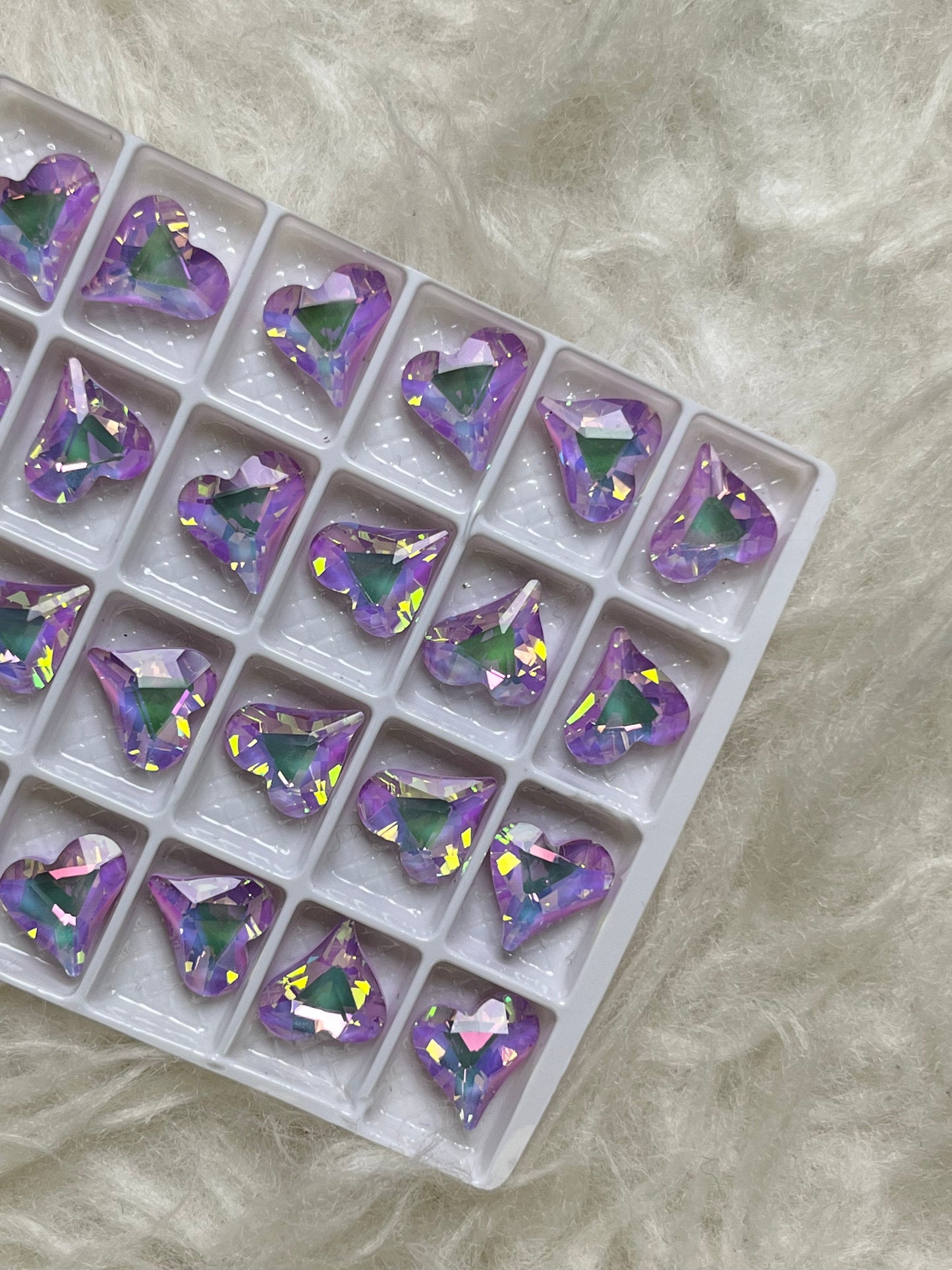 Mocha AB Purple Peach Heart