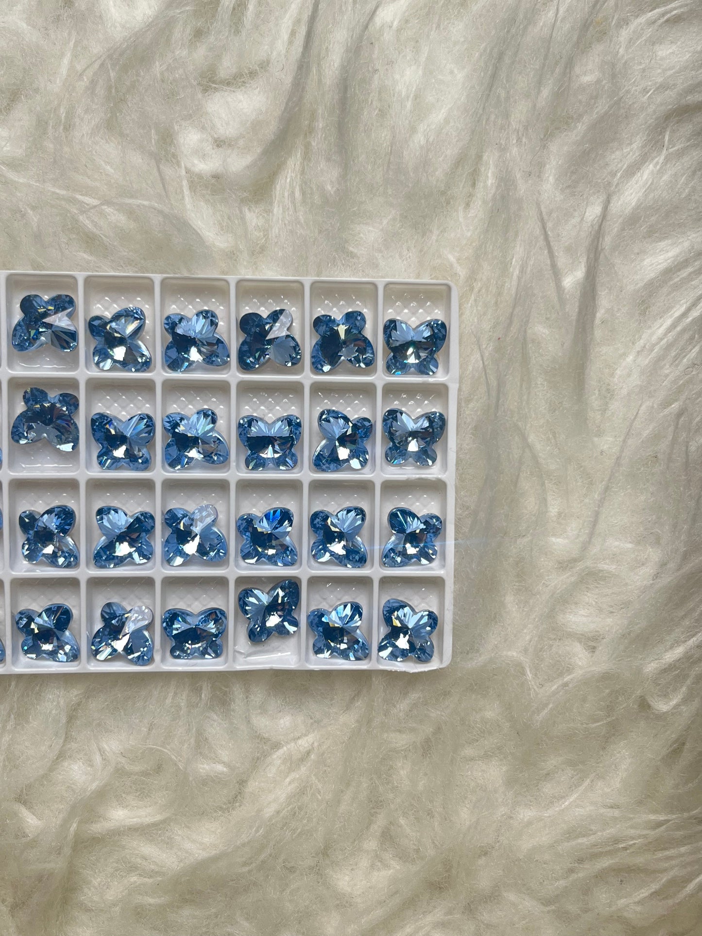 Blue Butterfly Rhinestones 8*6mm