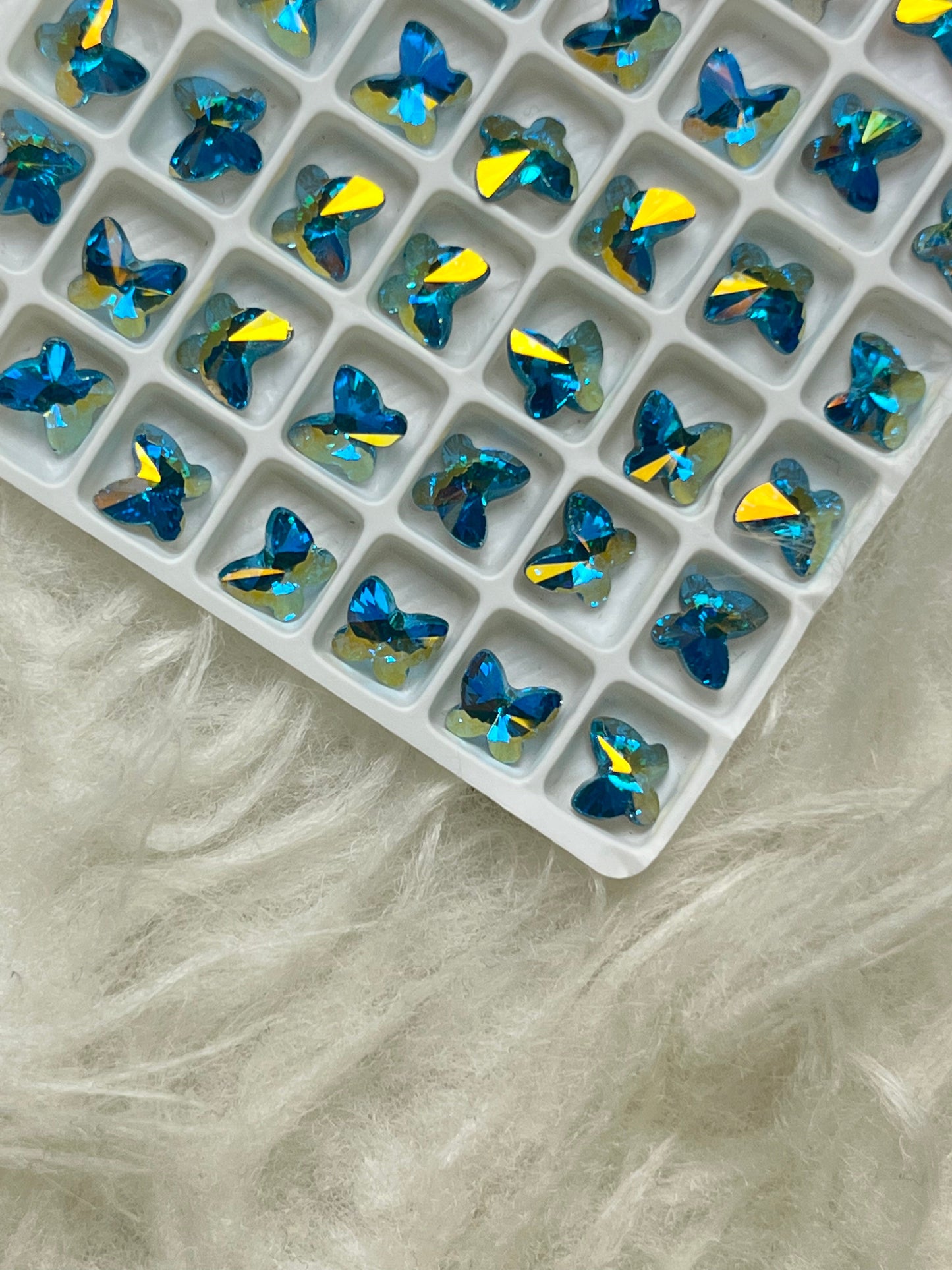 Blue Butterfly Rhinestones 8*6mm