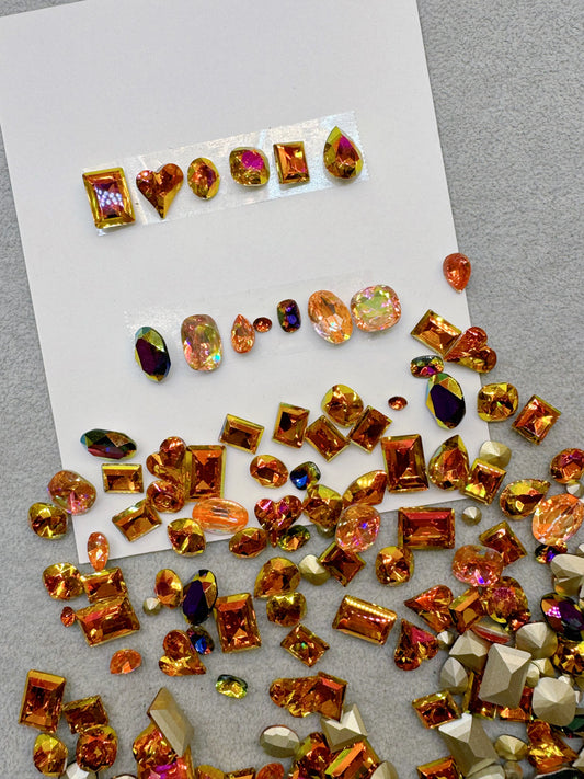 AB Orange K11 Crystal Mix for Nail Art & DIY Bling Rhinestone