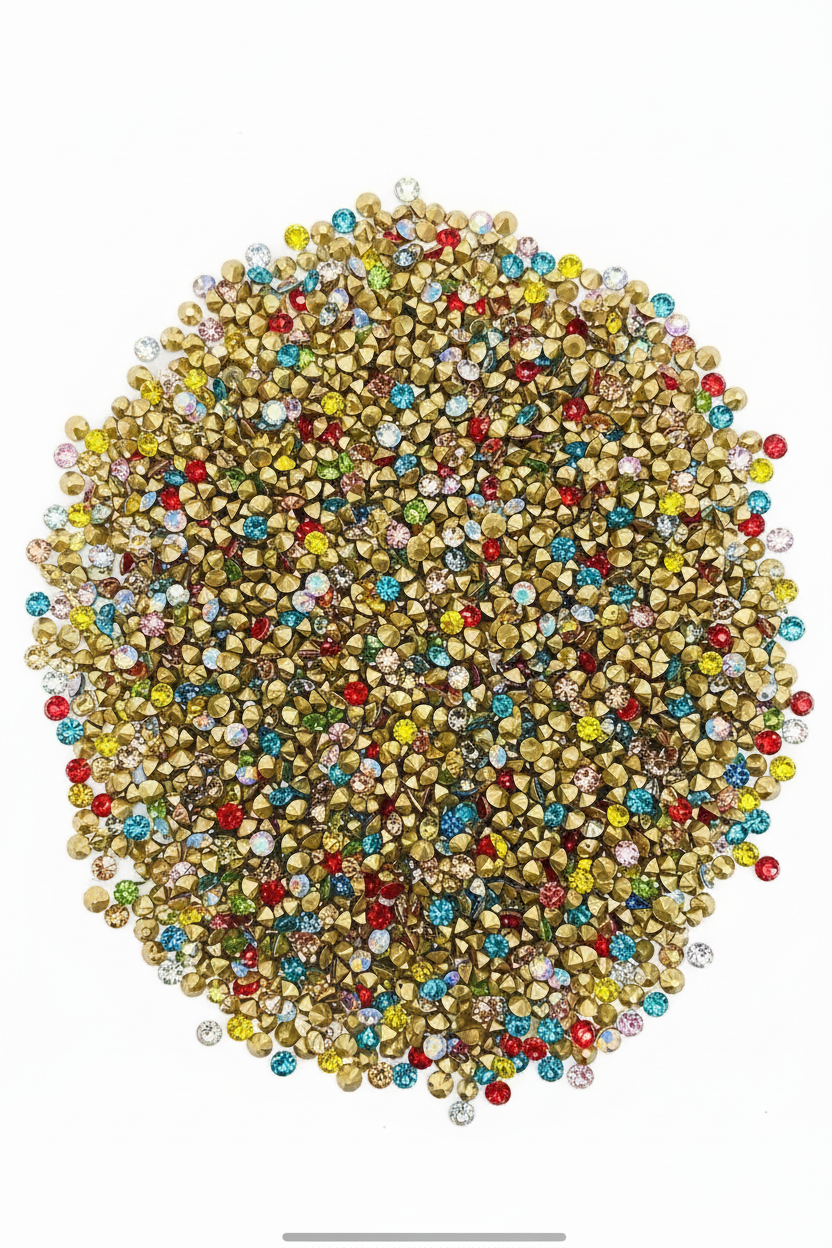 1440 Pcs Mini Point Back Glass Rhinestone Crystal Bling for Nail and Carfting
